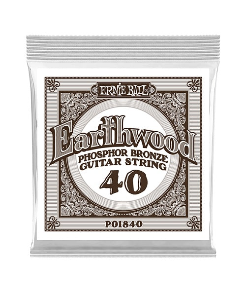 Cuerda Individual Ernie Ball Earthwood Bronce Fosforado 1840 para Guitarra Acústica .040 (6 pzas)