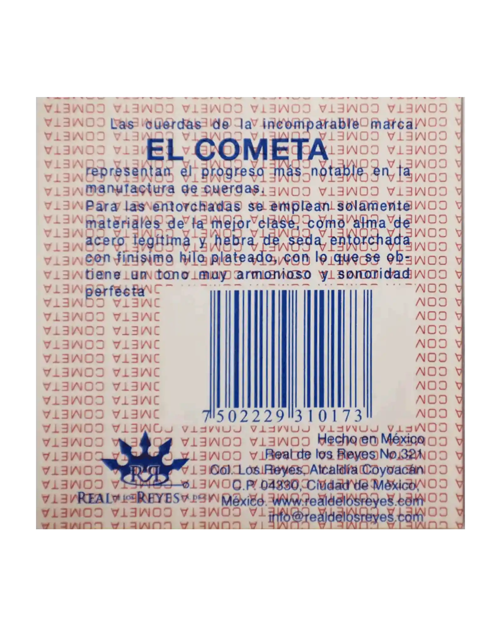 Cuerda El Cometa COGS-510-6 para Guitarra Acústica, 3ra, Entorchado Cobre Plata con Borla, 6 piezas