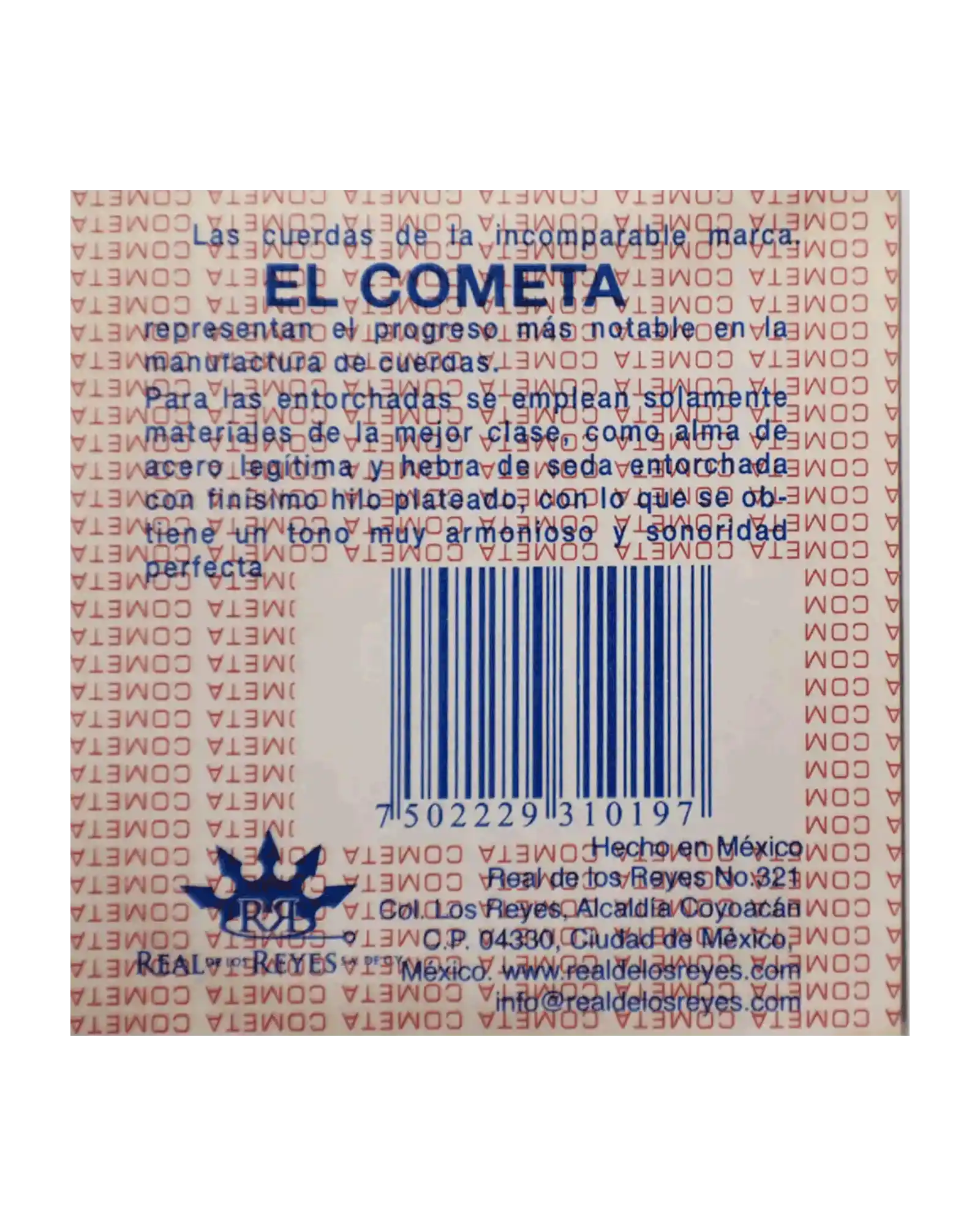 Cuerda El Cometa COGS-512-6 para Guitarra Acústica, 5a, Entorchado Cobre Plata con Borla, 6 piezas