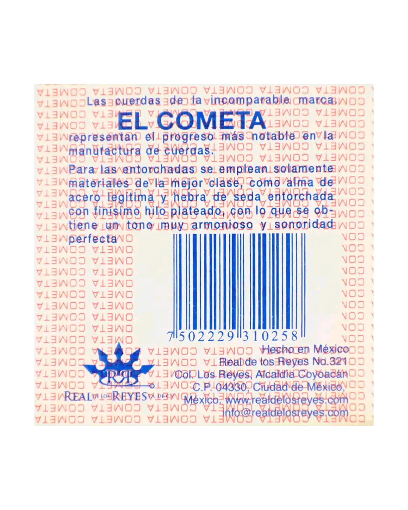 Cuerda El Cometa COGS-510S-6 para Guitarra Acústica, 3ra, Entorchado Cobre Plata Sin Borla, 6 piezas