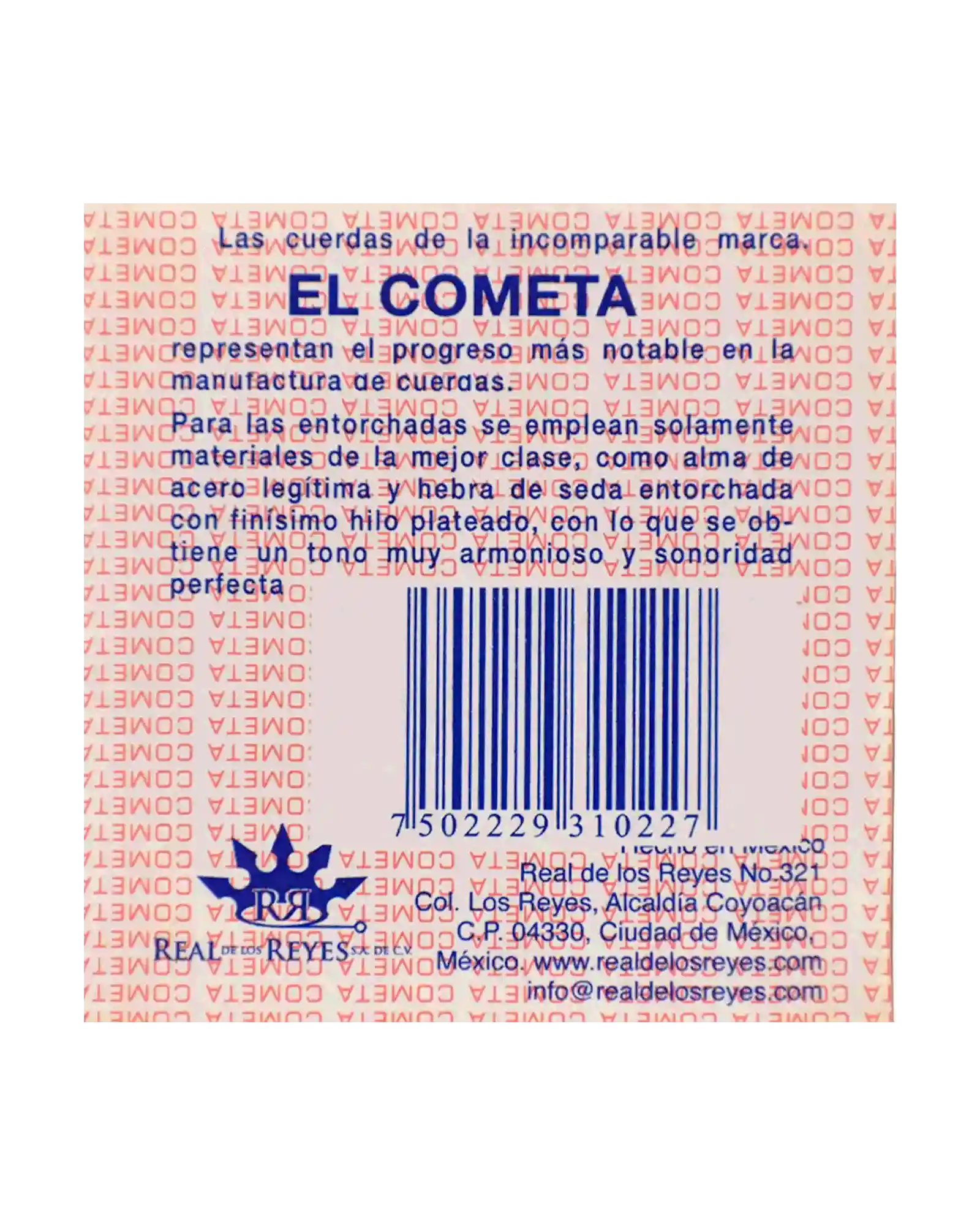 Cuerda El Cometa COGS-512S-6 para Guitarra Acústica, 5a, Entorchado Cobre Plata Sin Borla, 6 piezas