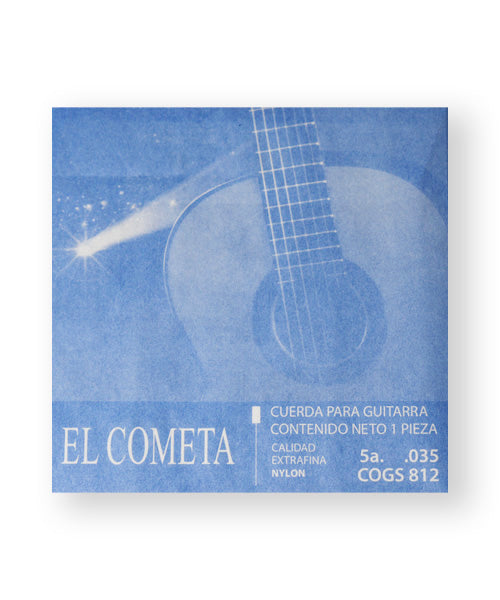 El Cometa Cuerda 812(12) para Guitarra Clásica, 5A, Cobre con Borla