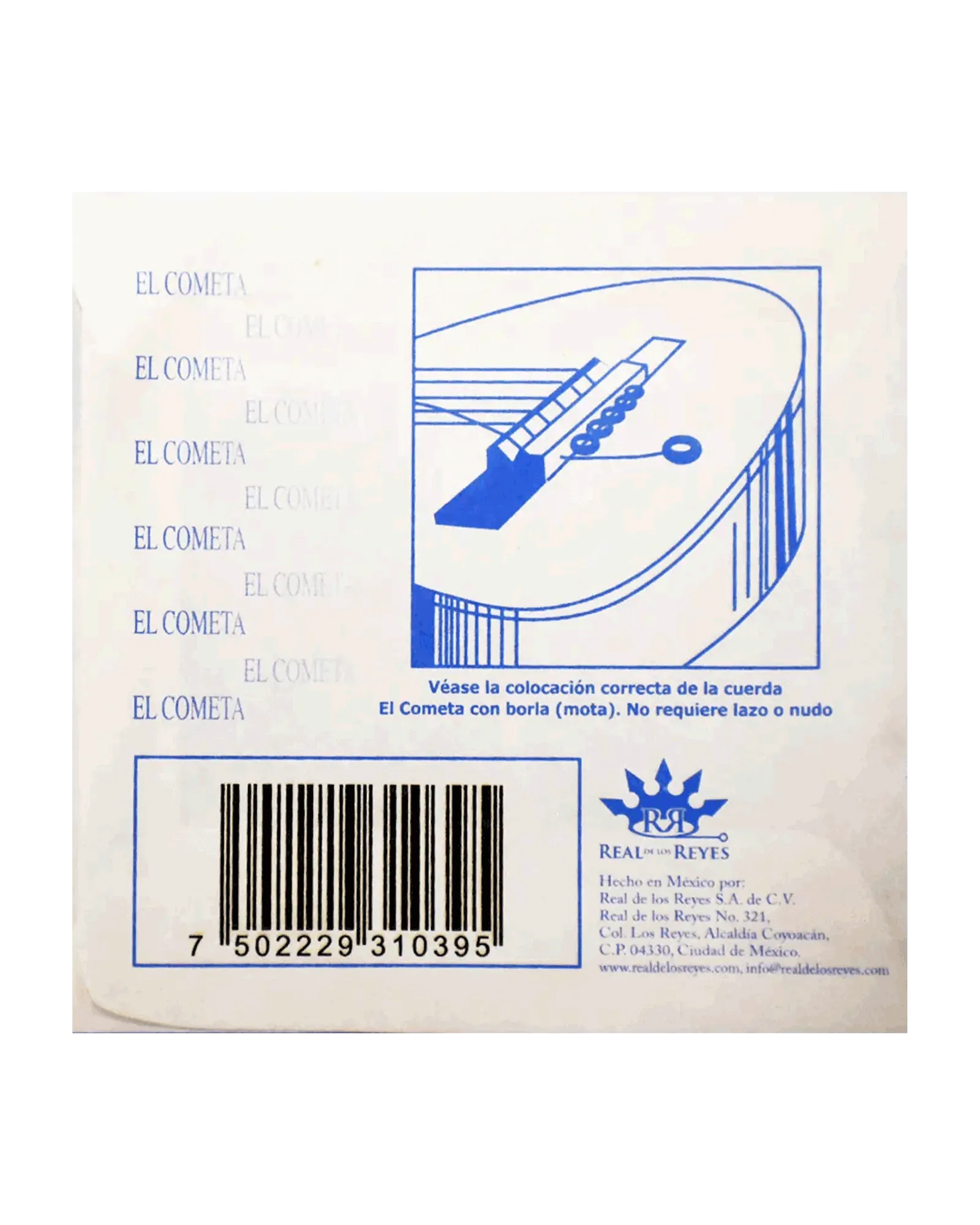 Cuerda El Cometa COGS-801-6 para Guitarra Clásica, 2A, Nylon Transparente con Borla, 6 piezas