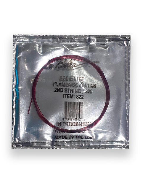 La Bella Cuerda "Flamenco" 822(12) para Guitarra Clásica, 2A, Nylon Rojo