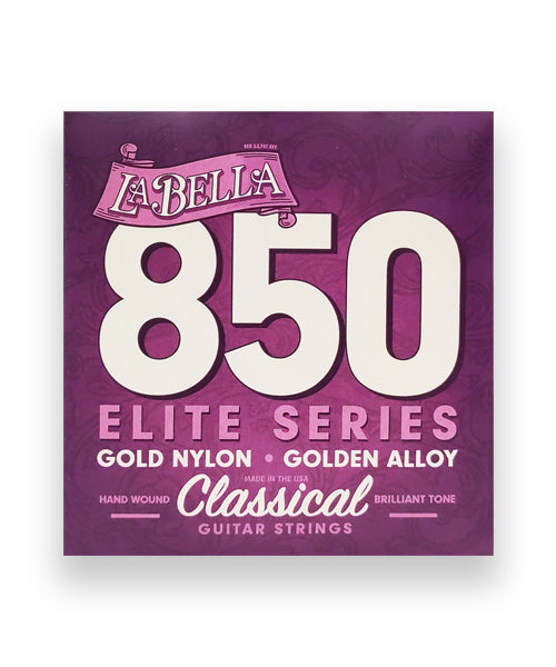 La Bella Encordadura Para Guitarra Clásica De Nylon Oro 850LB Concert