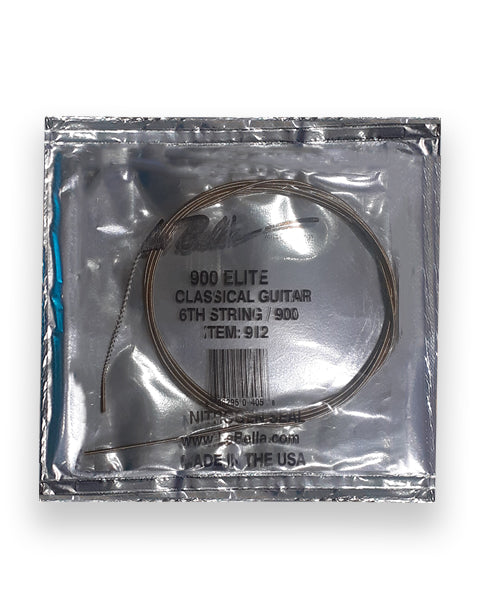La Bella Cuerda "Golden" 912(12) para Guitarra Clásica, 6A, Entorchada Dorado, 12 piezas