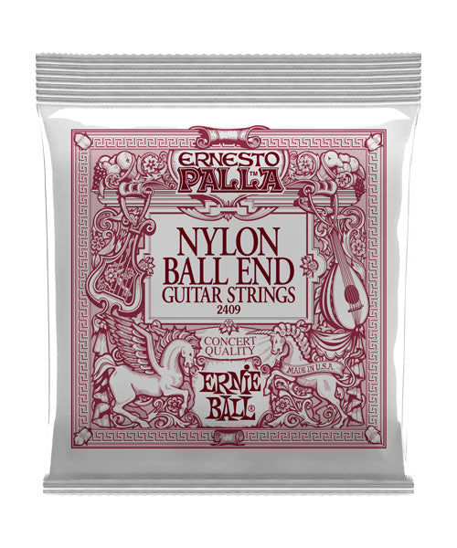 Encordadura Ernie Ball Ernesto Palla Black Nylon Gold Ball End 2409 para Guitarra Clásica Tensión Media