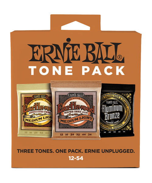 Encordaduras Ernie Ball Tone Pack Medium Light 3313 para Guitarra Acústica 12-54