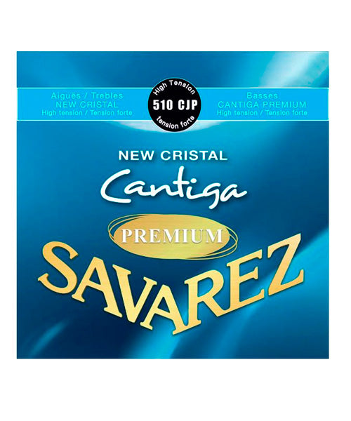 Encordadura Savarez 510CJP New Cristal Cantiga Premium para Guitarra Clásica Tensión Alta