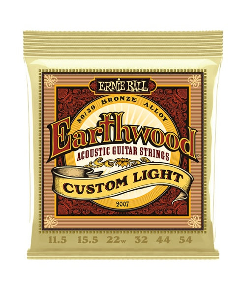 Encordadura Ernie Ball Earthwood Custom Light Bronce 80/20 2007 para Guitarra Acústica 11.5-54