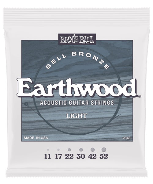 Ernie Ball Encordadura "Earthwood Light" Bell Bronce 2348, Guitarra Acústica, 0.011-0.052
