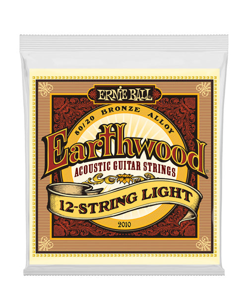 Ecordadura Ernie Ball Earthwood Light Bronce 80/20 2010 para Guitarra Acústica 12 Cuerdas 9-46