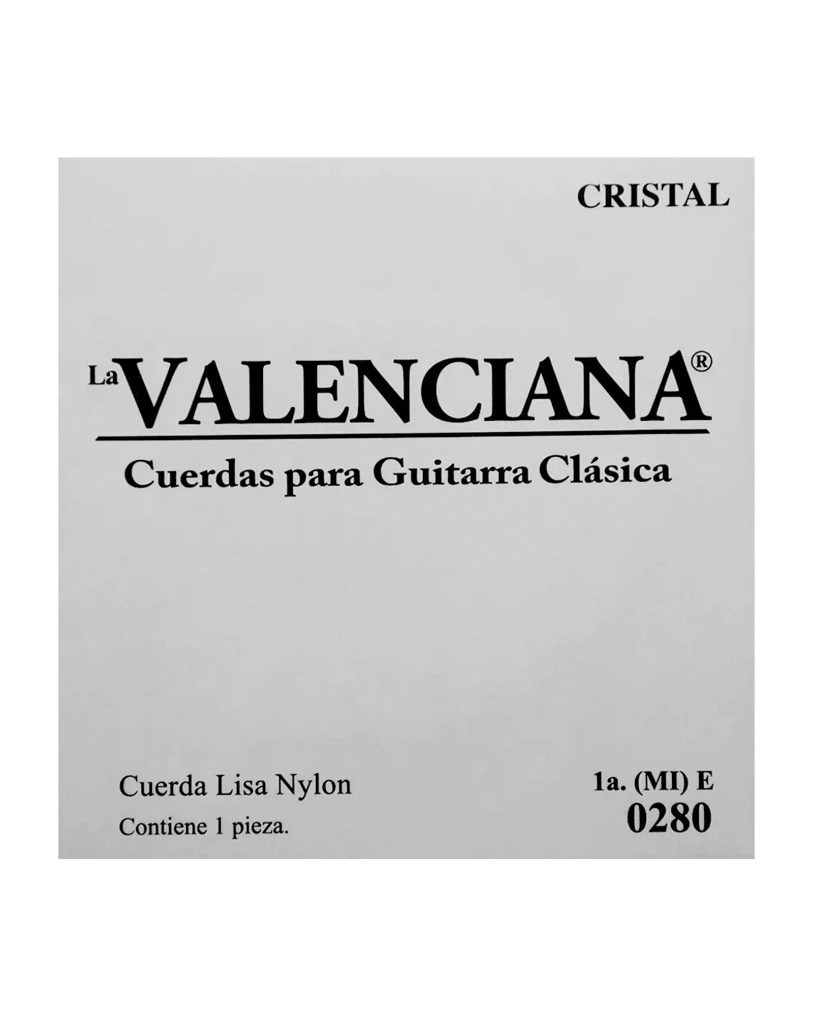 Cuerda La Valenciana VAGS-401-6 para Guitarra Clásica, 1A, Nylon Transparente, 6 piezas
