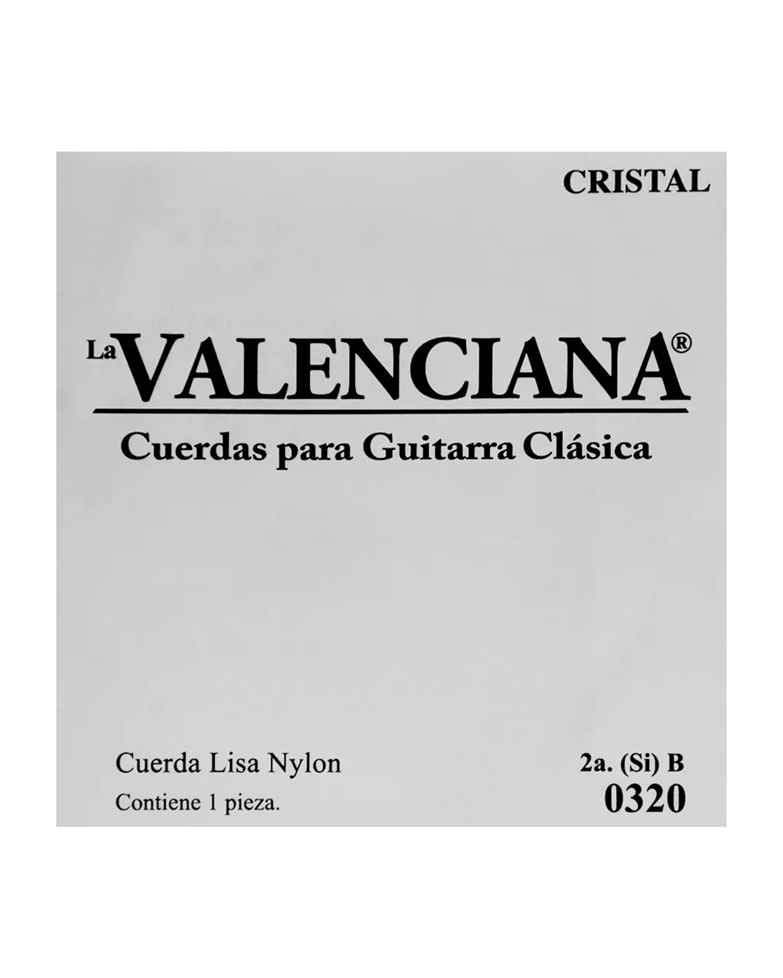 Cuerda La Valenciana VAGS-402-6 para Guitarra Clásica, 2A, Nylon Transparente, 6 piezas