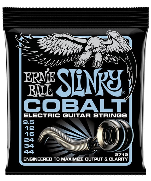 Encordadura Ernie Ball Primo Slinky Cobalt 2712 para Guitarra Eléctrica 9.5-44