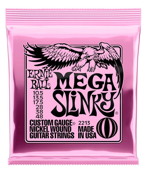 Encordadura Ernie Ball Mega Slinky 2213 para Guitarra Eléctrica 10-48