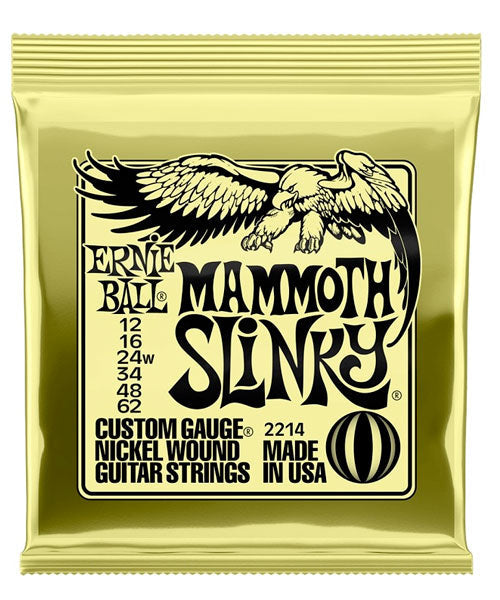 Ernie Ball Encordadura "Mammoth Slinky" 2214, Guitarra Eléctrica, Nickel Wound 12-62
