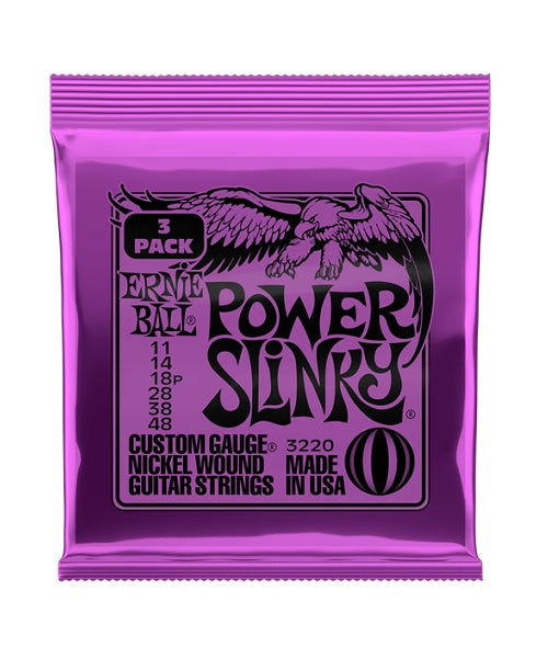 Encordaduras Ernie Ball Power Slinky 3220 3 Pack para Guitarra Eléctrica 11-48
