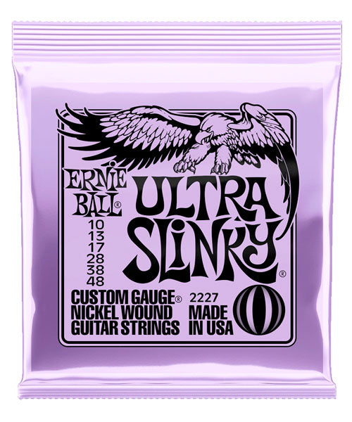 Encordadura Ernie Ball Ultra Slinky 2227 para Guitarra Eléctrica 10-48