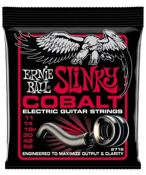 Encordadura Ernie Ball Burly Slinky Cobalt 2716 para Guitarra Eléctrica 11-52