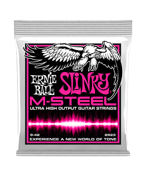Ernie Ball Encordadura "Super Slinky M-Steel" 2923, Guitarra Eléctrica 9-42