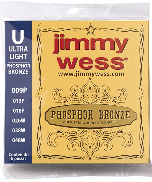 Jimmy Wess Encordadura para Guitarra Acústica JWGA-809BF Bronce Fosforado