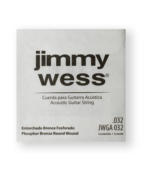 Cuerda Jimmy Wess WB32 Bronce Fosforado para Guitarra Acústica .032 (6 pzas)