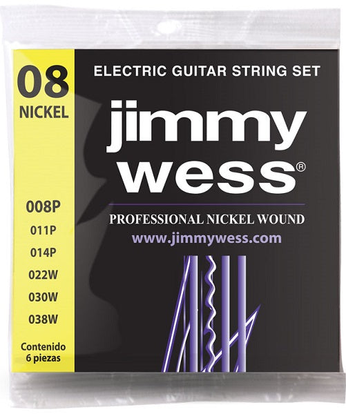Jimmy Wess Encordadura Pro para Guitarra Eléctrica WN1008 Nickel