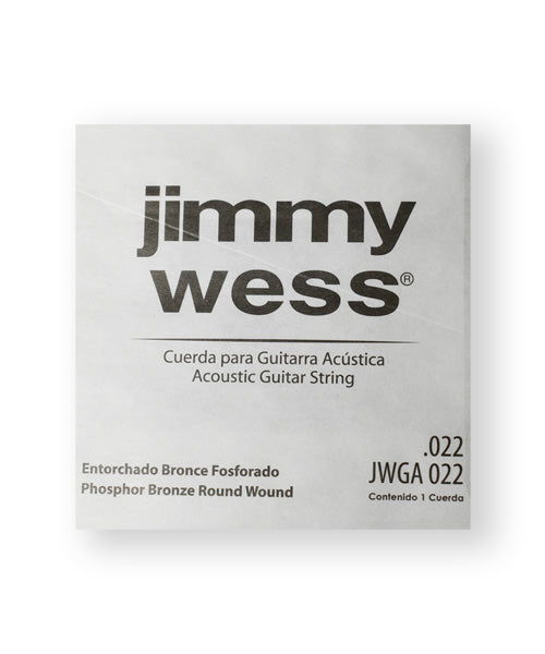 Cuerda Jimmy Wess WB22 Bronce Fosforado para Guitarra Acústica .022 (6 pzas)
