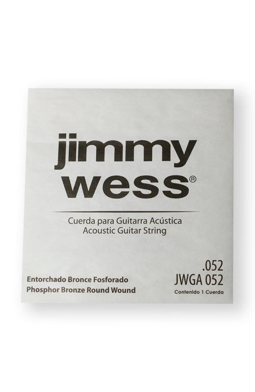 Cuerda Jimmy Wess WB52 Bronce Fosforado para Guitarra Acústica Calibre 0.052 (6 pzas)