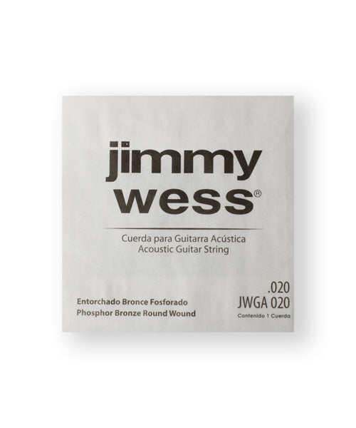 Cuerda Jimmy Wess WB20 Bronce Fosforado para Guitarra Acústica .020 (6 pzas)