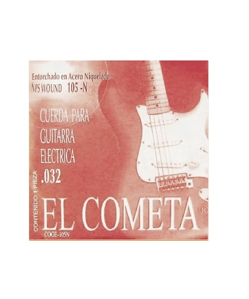 El Cometa Cuerda 105N(12) para Guitarra Eléctrica, 5A, Calibre 0.032