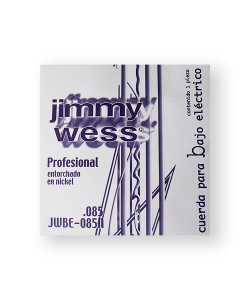 Jimmy Wess Pro Cuerda WNB85 para Bajo Eléctrico, Calibre 0.085, Nickel (1 pza)
