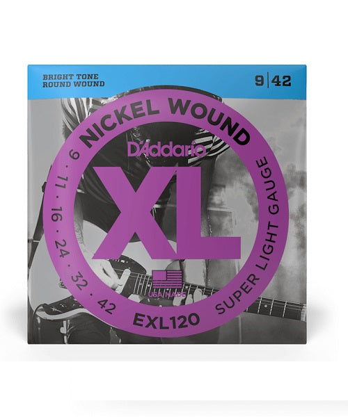 Daddario Encordadura Para Guitarra Eléctrica Con Entorchado En Niquel Calibre .009-.042 EXL120