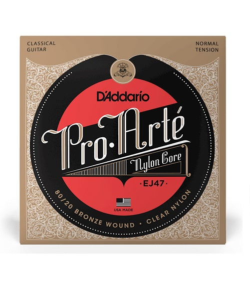Daddario Encordadura Para Guitarra Clásica De Nylon Con Entorchado En Bronce Tensión Normal EJ47