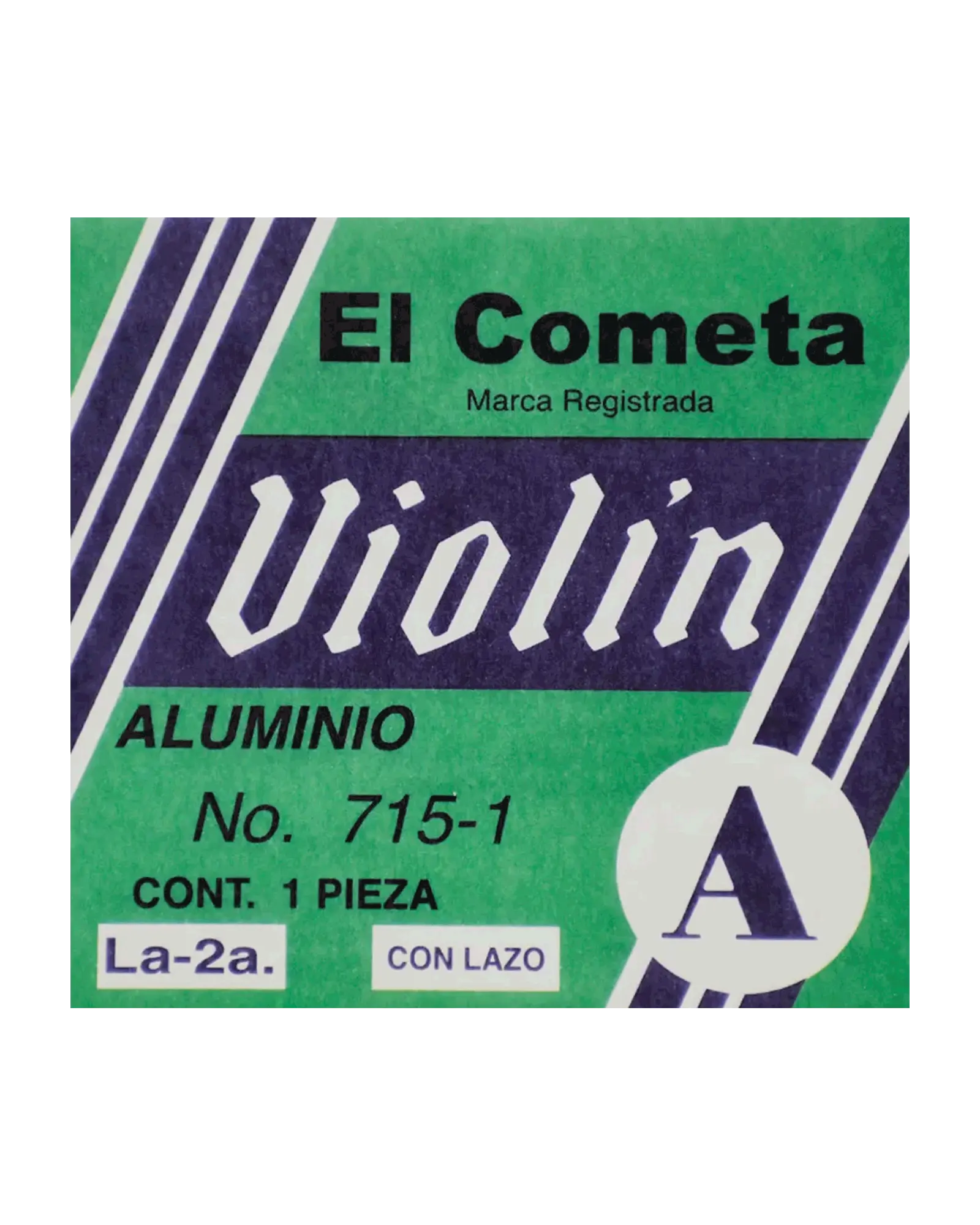 Cuerda El Cometa COVI-715-6 para Violín 4/4, 2A (A "La"), Entorchado Aluminio, 6 piezas