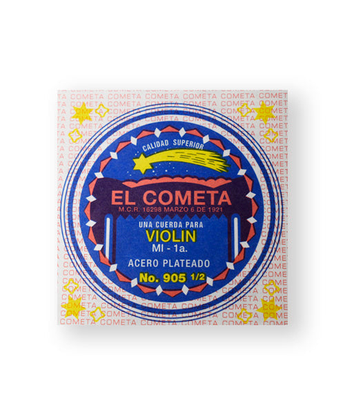 Cuerda El Cometa COVI-905-6 para Violín 4/4, 1A (E "Mi"), Acero Estañado, 6 piezas