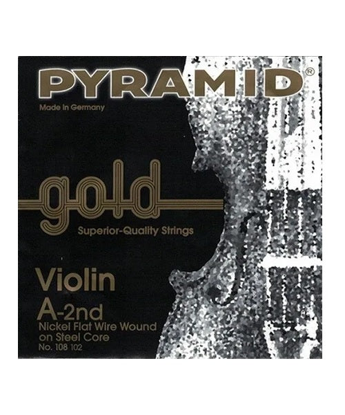 Pyramid Cuerda 108 102 para Violín 4/4, 2A (A "La"), Gold