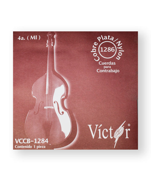 Víctor Cuerda 1284 para Contrabajo, 4A (E "Mi"), Entorchada Cobre