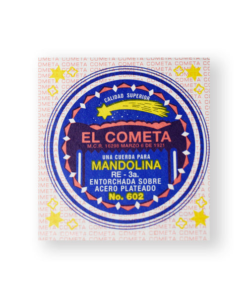 Cuerda El Cometa COMA-602-6 para Mandolina, 3A, Entorchado Cobre Plata con Borla, 6 piezas