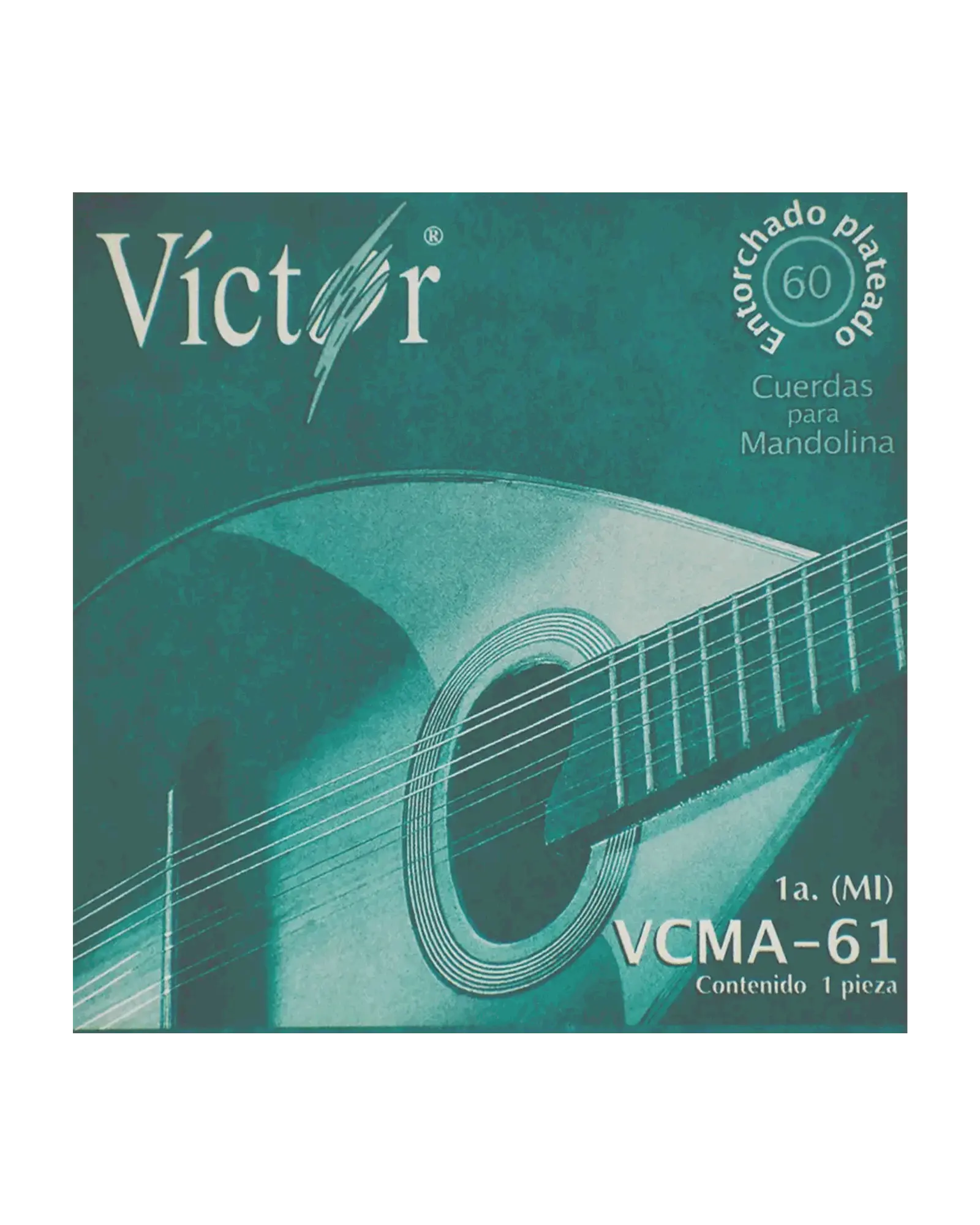 Cuerda Víctor VCMA-61-6 para Mandolina, 1A, Acero Estañado, 6 piezas
