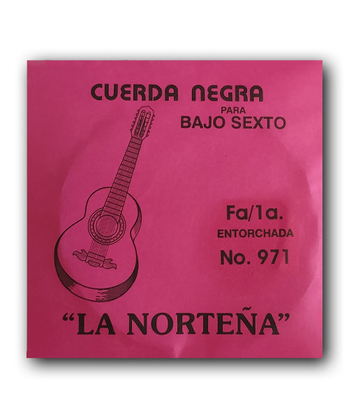 La Norteña Cuerda 971(12) para Bajo Quinto y Sexto, 1A, Entorchada Acero Inoxidable