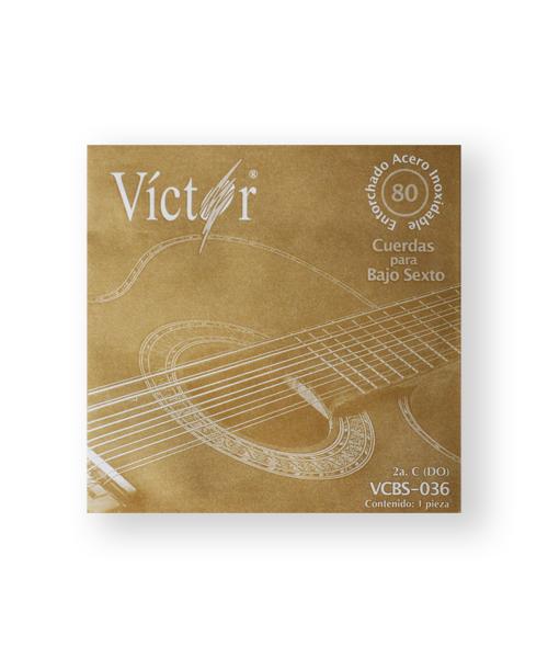 Víctor Cuerda 82 (10) para Bajo Sexto, 2A, Entorchada Acero Inoxidable, 10pzas