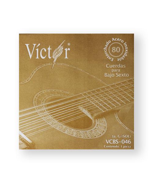 Víctor Cuerda 83(10) para Bajo Sexto, 3A, Entorchada Acero Inoxidable, 10pzas