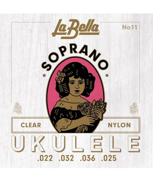 La Bella Encordadura Para Ukulele Soprano Nylon Transparente 11