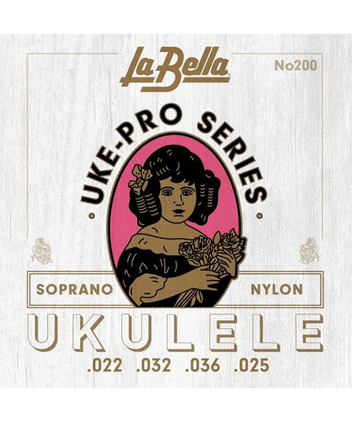 La Bella Encordadura Para Ukulele Soprano Nylon Transparente 200