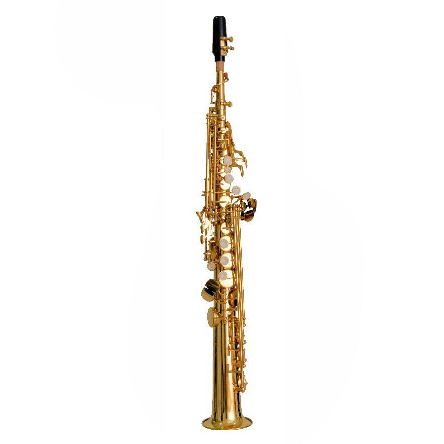Saxofón Soprano Blessing 6433L Si Bemol-Laqueado con Estuche