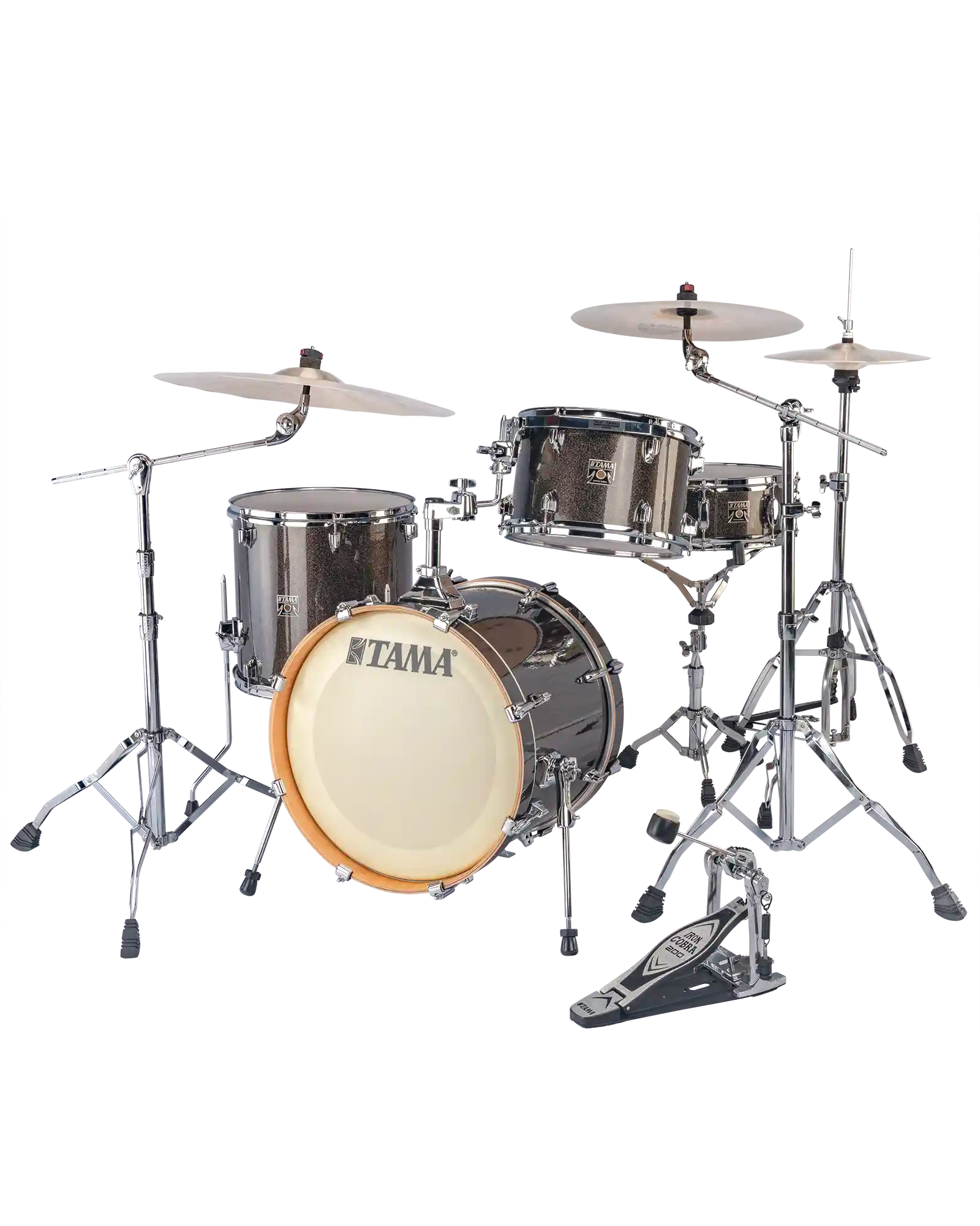 Tama Batería 4 piezas Negro Brillante con Atriles CK48S-MGD Superstar Classic Maple