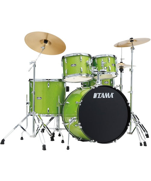 Tama Batería 5 piezas Verde Brillante con Atriles, Asiento, Platillos ST52H6C-LGS, Stagestar