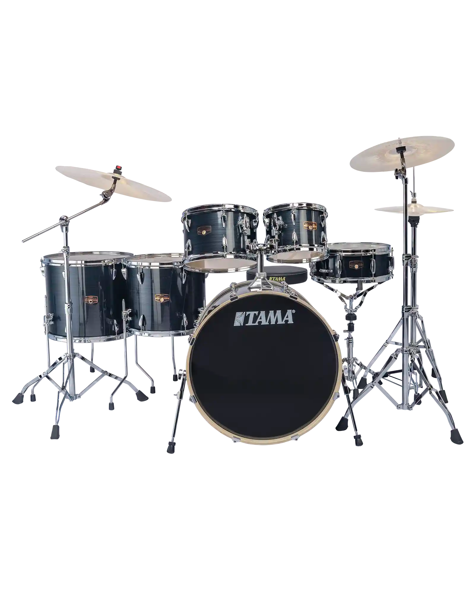 Batería TAMA Imperialstar 6 Piezas Negro Rayado con Atriles y Asiento